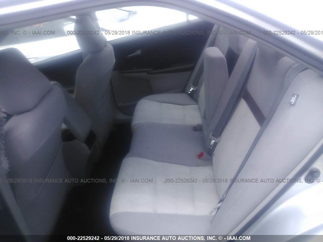 4T4BF1FK1CR229713 - 2012 TOYOTA CAMRY SE/LE/XLE SILVER photo 8