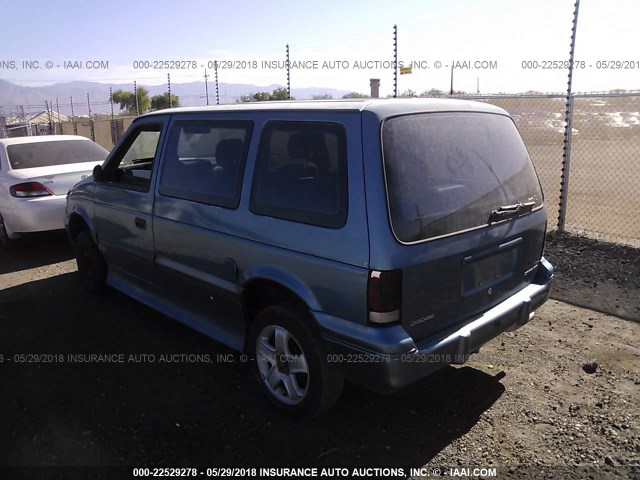 2B4FH25K3RR653351 - 1994 DODGE CARAVAN BLUE photo 3