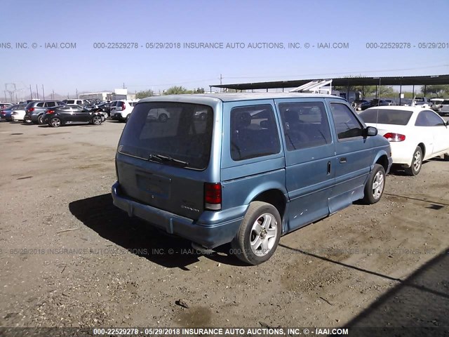 2B4FH25K3RR653351 - 1994 DODGE CARAVAN BLUE photo 4