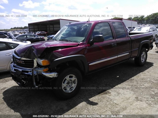 1GTEK19T34E361041 - 2004 GMC NEW SIERRA K1500 MAROON photo 2