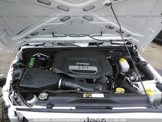 1C4AJWAG1DL501838 - 2013 JEEP WRANGLER SPORT 白色 照片 10