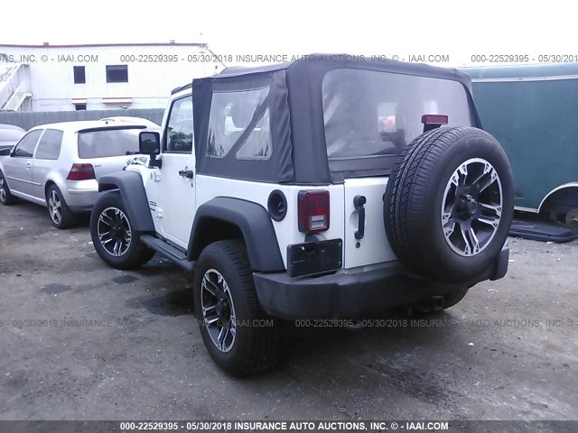 1C4AJWAG1DL501838 - 2013 JEEP WRANGLER SPORT 白色 照片 3