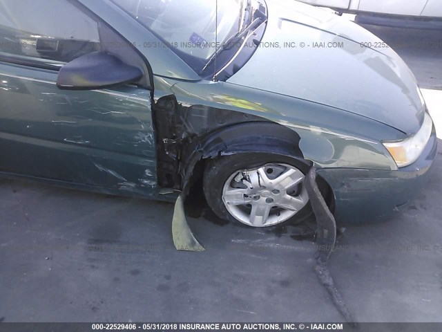 1G8AJ55F76Z180331 - 2006 SATURN ION LEVEL 2 GREEN photo 6