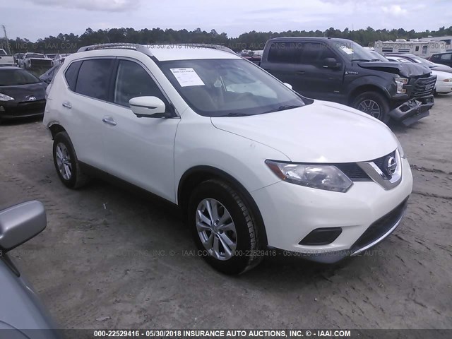 5N1AT2MT5GC749649 - 2016 NISSAN ROGUE S/SL/SV WHITE photo 1