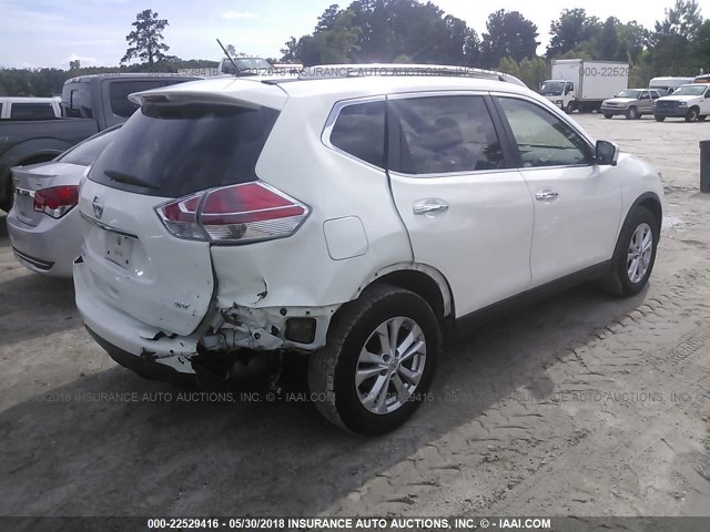 5N1AT2MT5GC749649 - 2016 NISSAN ROGUE S/SL/SV WHITE photo 4