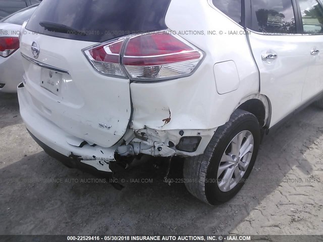 5N1AT2MT5GC749649 - 2016 NISSAN ROGUE S/SL/SV WHITE photo 6