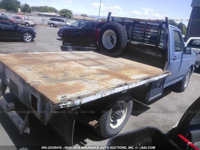 2FTHF25H8PCA28403 - 1993 FORD F250 BLUE photo 4