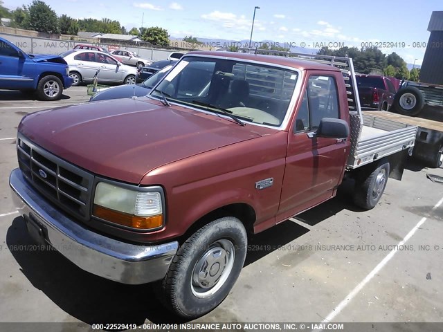 1FTHF25H5RLB21873 - 1994 FORD F250 RED photo 2