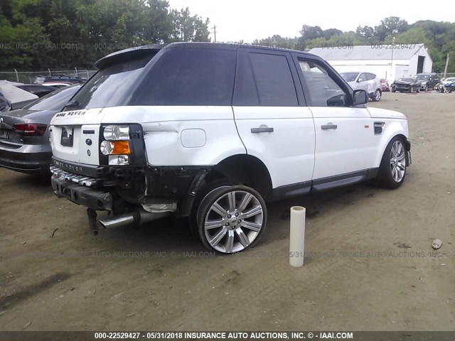 SALSH23428A175991 - 2008 LAND ROVER RANGE ROVER SPORT SUPERCHARGED WHITE photo 4