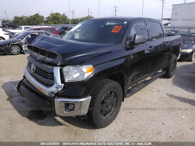 5TFDW5F12EX340861 - 2014 TOYOTA TUNDRA CREWMAX SR5 BLACK photo 2