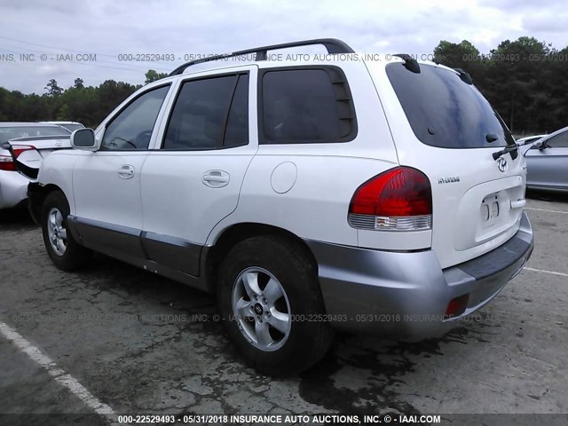 KM8SC73D55U889588 - 2005 HYUNDAI SANTA FE GLS/LX WHITE photo 3