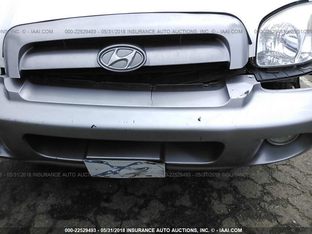 KM8SC73D55U889588 - 2005 HYUNDAI SANTA FE GLS/LX WHITE photo 6