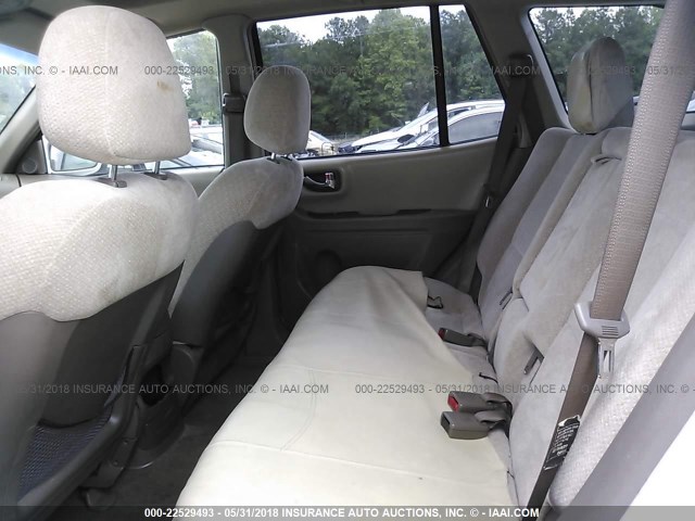 KM8SC73D55U889588 - 2005 HYUNDAI SANTA FE GLS/LX WHITE photo 8