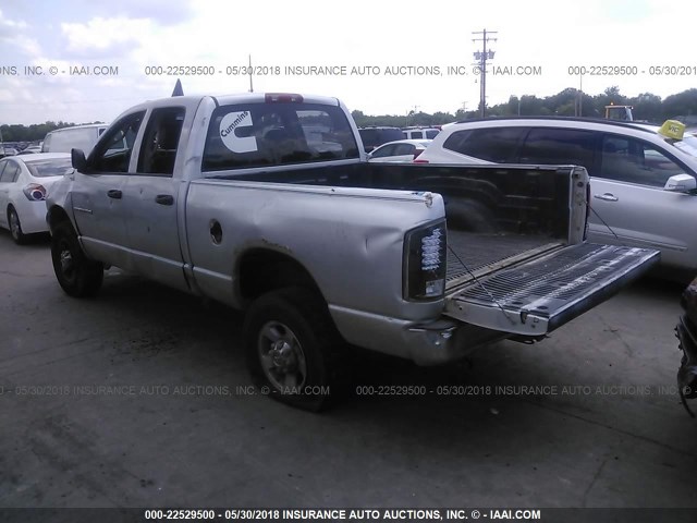 3D7KU28C03G713574 - 2003 DODGE RAM 2500 ST/SLT SILVER photo 3