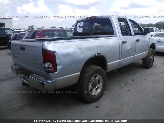3D7KU28C03G713574 - 2003 DODGE RAM 2500 ST/SLT 银色 照片 4