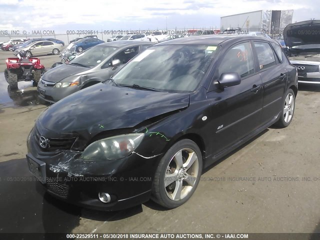 JM1BK343361523024 - 2006 MAZDA 3 HATCHBACK BLACK photo 2