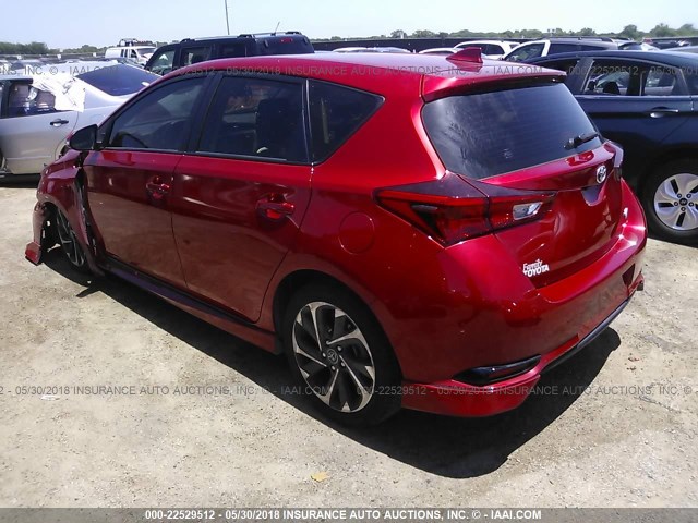 JTNKARJE7HJ547076 - 2017 TOYOTA COROLLA IM RED photo 3