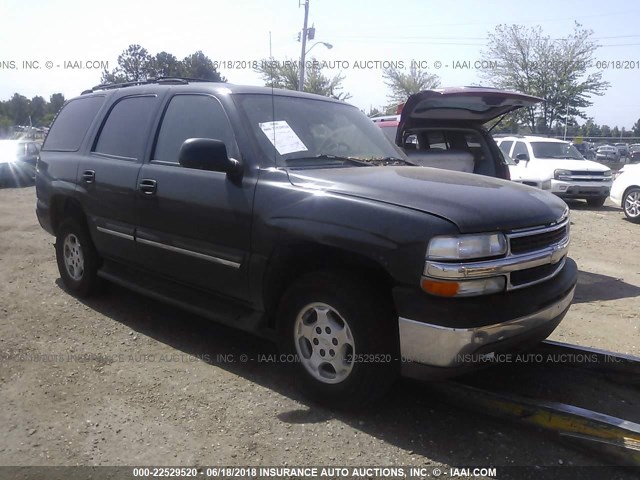 1GNEC13V65R153972 - 2005 CHEVROLET TAHOE C1500 BLACK photo 1