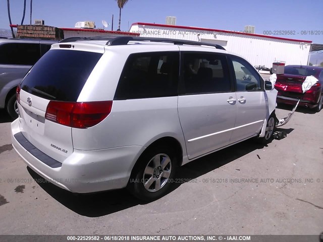 5TDZA22C64S077997 - 2004 TOYOTA SIENNA XLE/XLE LIMITED WHITE photo 4