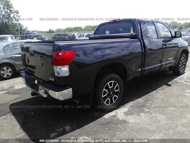 5TBBT54168S462760 - 2008 TOYOTA TUNDRA DOUBLE CAB/DOUBLE CAB SR5 BLACK photo 4