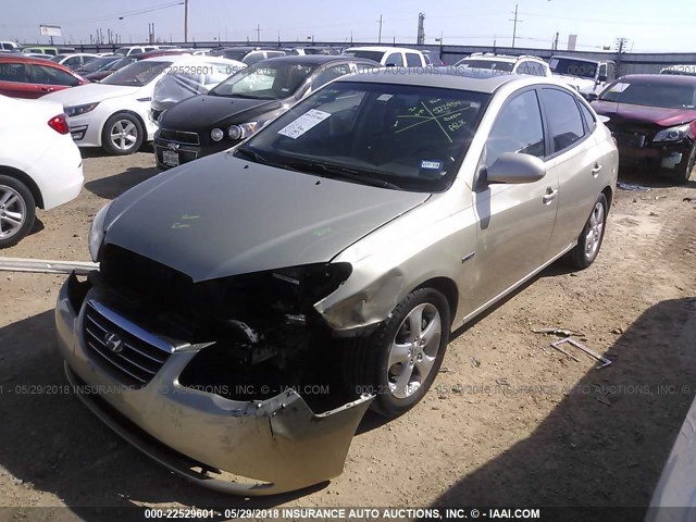 KMHDU46D57U052777 - 2007 HYUNDAI ELANTRA GLS/SE/LIMITED GOLD photo 2