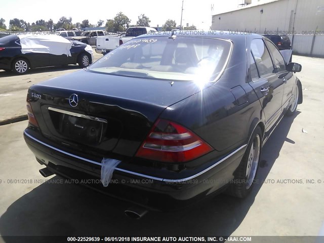 WDBNG78J71A209365 - 2001 MERCEDES-BENZ S 600 BLACK photo 4