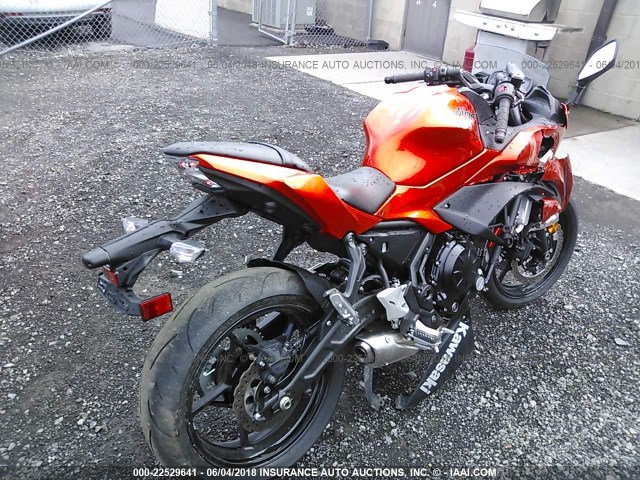 JKAEXEJ1XHDA00806 - 2017 KAWASAKI EX650 J ნარინჯისფერი ფოტო 4