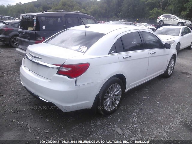 1C3CCBCB5CN150534 - 2012 CHRYSLER 200 LIMITED WHITE photo 4