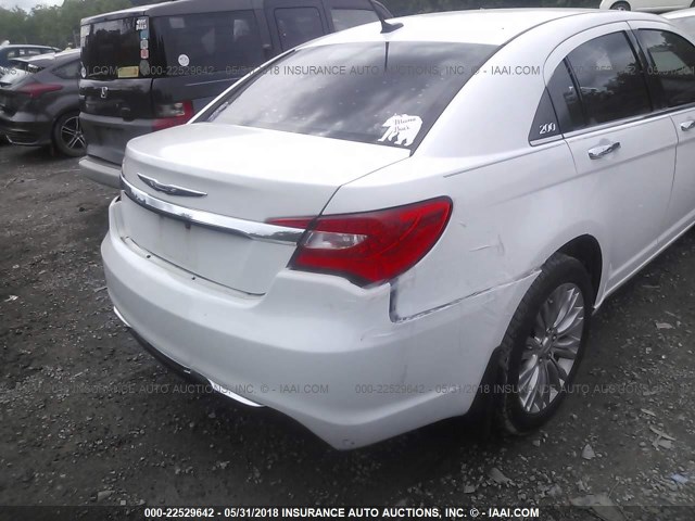 1C3CCBCB5CN150534 - 2012 CHRYSLER 200 LIMITED WHITE photo 6