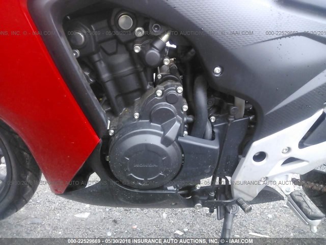 MLHPC4419D5002934 - 2013 HONDA CBR500 R RED photo 9