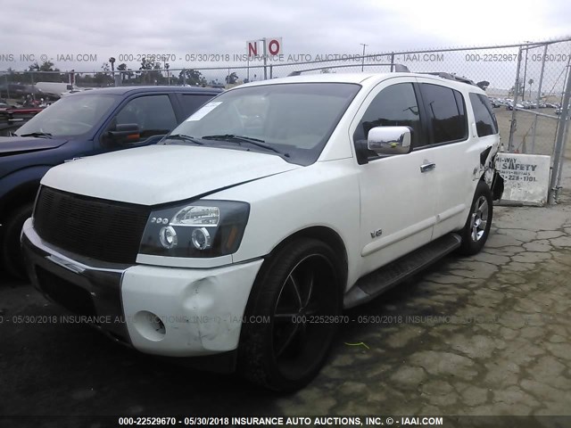 5N1AA08A65N721279 - 2005 NISSAN ARMADA SE/LE WHITE photo 2