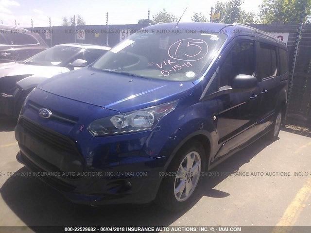 NM0GS9F75E1163016 - 2014 FORD TRANSIT CONNECT XLT BLUE photo 2