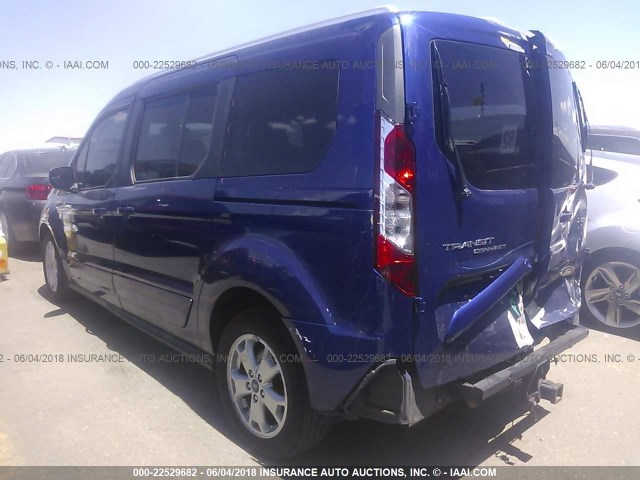 NM0GS9F75E1163016 - 2014 FORD TRANSIT CONNECT XLT BLUE photo 3