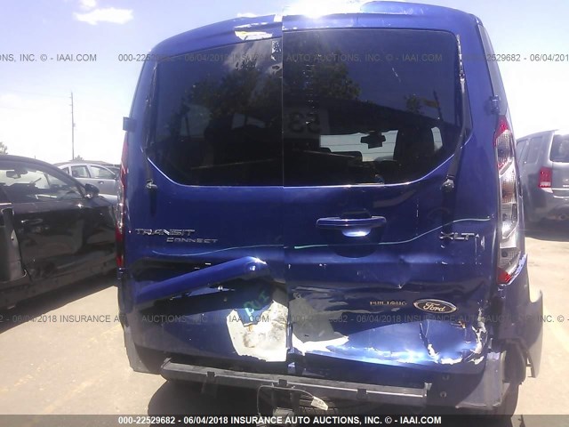 NM0GS9F75E1163016 - 2014 FORD TRANSIT CONNECT XLT BLUE photo 6