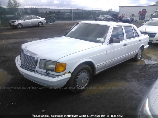 WDBCA39E1MA577578 - 1991 MERCEDES-BENZ 560 SEL WHITE photo 2