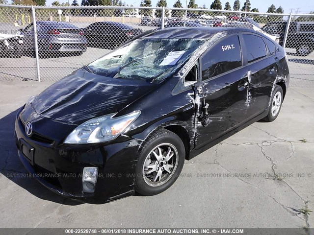 JTDKN3DU1B5320183 - 2011 TOYOTA PRIUS BLACK photo 2