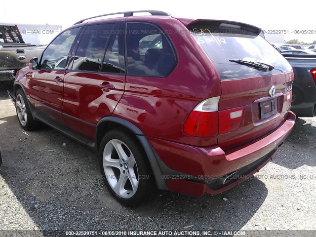 5UXFB93563LN79979 - 2003 BMW X5 4.6IS RED photo 3