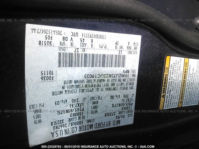 1FMZU73K23UC19035 - 2003 FORD EXPLORER XLT/XLT SPORT/NBX 黑色 照片 9