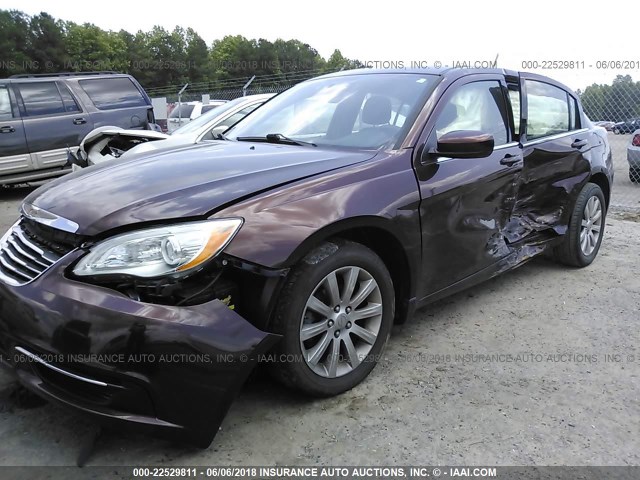 1C3CCBBB7DN650066 - 2013 CHRYSLER 200 TOURING BROWN photo 2