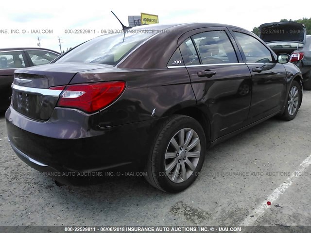 1C3CCBBB7DN650066 - 2013 CHRYSLER 200 TOURING BROWN photo 4