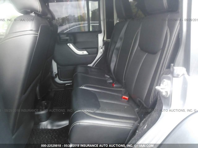 1C4BJWFG3GL204927 - 2016 JEEP WRANGLER UNLIMITE RUBICON SILVER photo 8