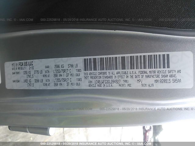 1C4BJWFG3GL204927 - 2016 JEEP WRANGLER UNLIMITE RUBICON SILVER photo 9