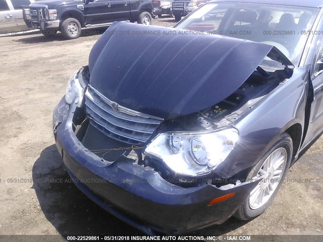 1C3LC56R98N226516 - 2008 CHRYSLER SEBRING TOURING Dark Blue photo 6