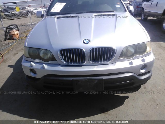 5UXFA53543LV92130 - 2003 BMW X5 3.0I SILVER photo 6