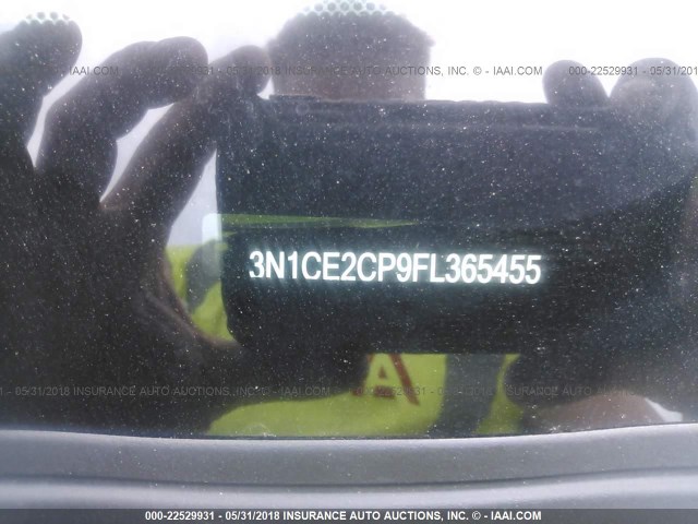 3N1CE2CP9FL365455 - 2015 NISSAN VERSA NOTE S/S PLUS/SV/SL/SR WHITE photo 9