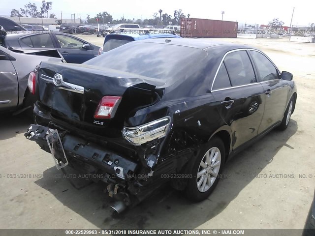 4T4BF3EK9BR193622 - 2011 TOYOTA CAMRY SE/LE/XLE BLACK photo 4