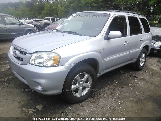 4F2YZ06146KM22066 - 2006 MAZDA TRIBUTE S SILVER photo 2