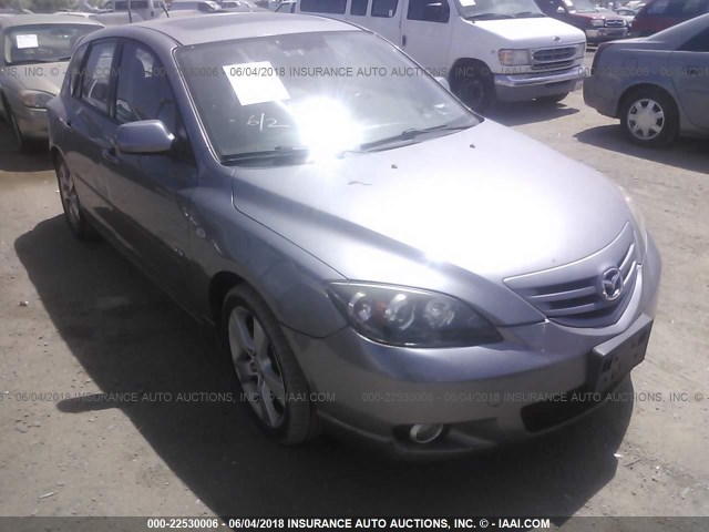 JM1BK343551232829 - 2005 MAZDA 3 HATCHBACK GRAY photo 1