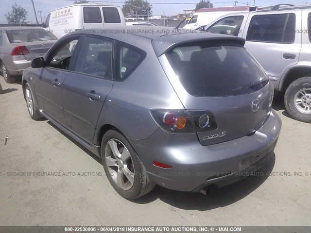 JM1BK343551232829 - 2005 MAZDA 3 HATCHBACK GRAY photo 3