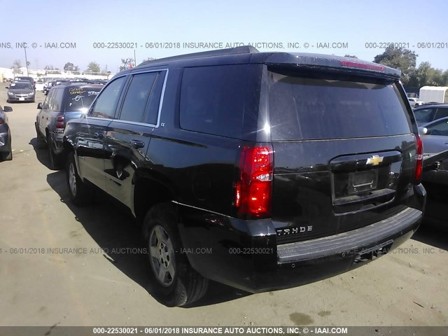 1GNSCBKC8GR287572 - 2016 CHEVROLET TAHOE C1500 LT BLACK photo 3